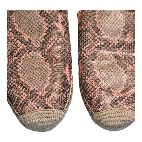 Sam Edelman Khloe | 🍑 Peach Nude | Snake Print | Slip-On Espadrille | Size: 12M - Picture 6 of 16